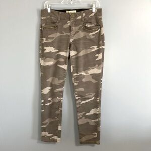 Democracy Jeans Womens Sz 8 Green Camo Ab Technology Skinny Ankle Stretch Pants